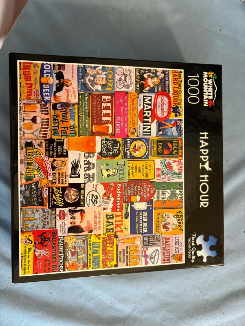 White Mountain 'Happy Hour' 1000-Piece Jigsaw Puzzle - Colorful Bar Labels